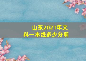 山东2021年文科一本线多少分啊