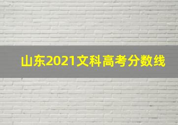 山东2021文科高考分数线