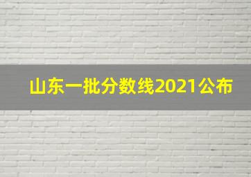 山东一批分数线2021公布