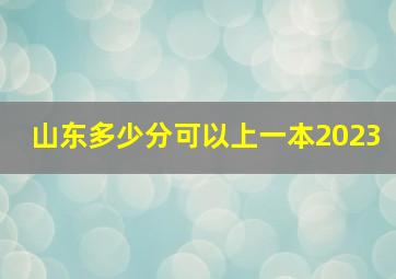 山东多少分可以上一本2023