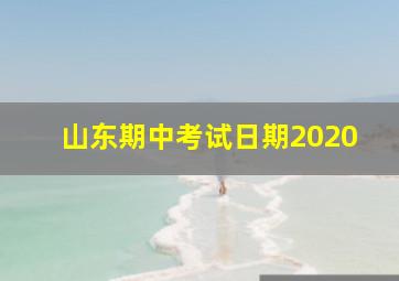 山东期中考试日期2020