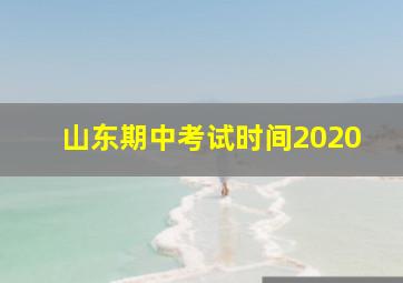 山东期中考试时间2020