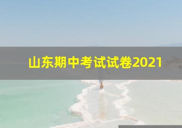 山东期中考试试卷2021