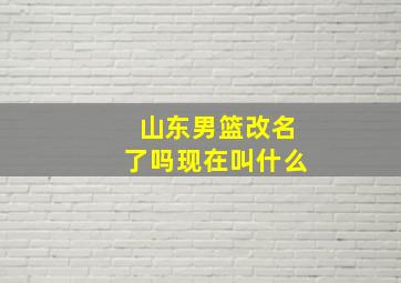 山东男篮改名了吗现在叫什么