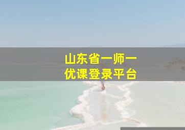 山东省一师一优课登录平台