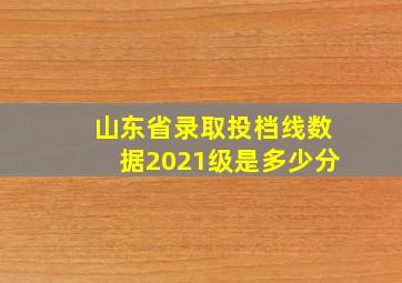 山东省录取投档线数据2021级是多少分