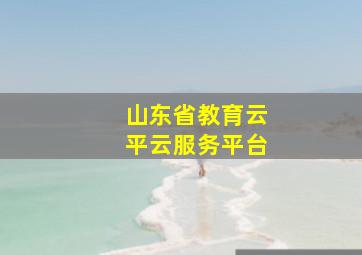 山东省教育云平云服务平台