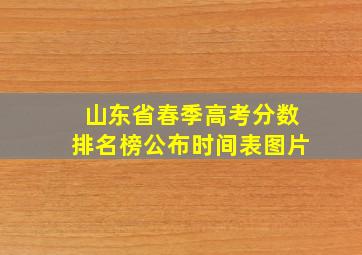 山东省春季高考分数排名榜公布时间表图片