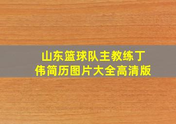 山东篮球队主教练丁伟简历图片大全高清版