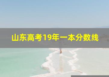 山东高考19年一本分数线