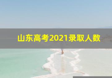 山东高考2021录取人数