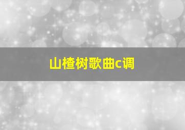 山楂树歌曲c调