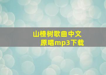 山楂树歌曲中文原唱mp3下载