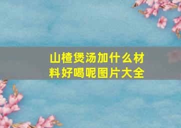 山楂煲汤加什么材料好喝呢图片大全