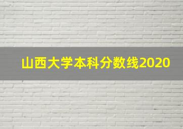 山西大学本科分数线2020