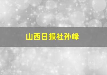 山西日报社孙峰