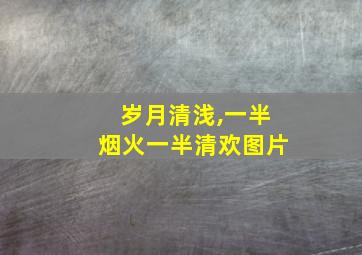 岁月清浅,一半烟火一半清欢图片