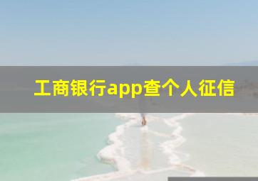 工商银行app查个人征信