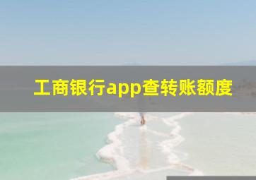 工商银行app查转账额度