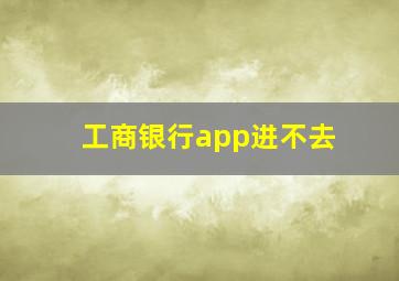 工商银行app进不去