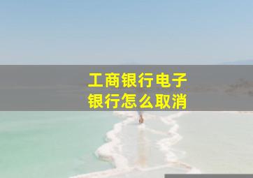 工商银行电子银行怎么取消