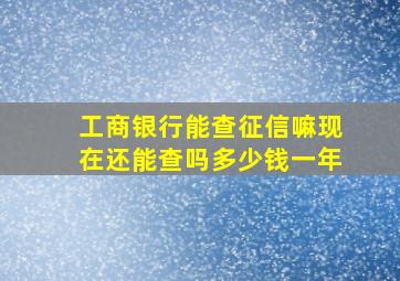 工商银行能查征信嘛现在还能查吗多少钱一年