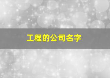 工程的公司名字