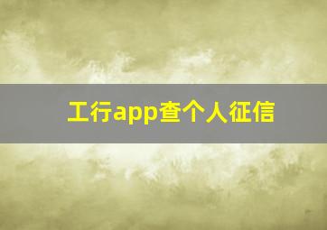 工行app查个人征信