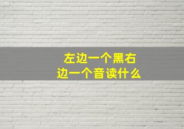 左边一个黑右边一个音读什么