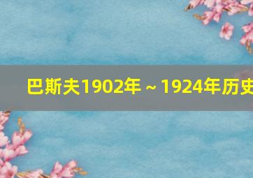 巴斯夫1902年～1924年历史