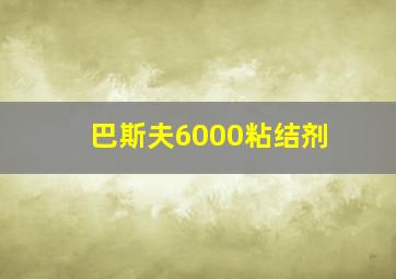 巴斯夫6000粘结剂