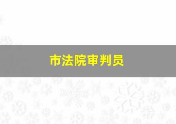 市法院审判员