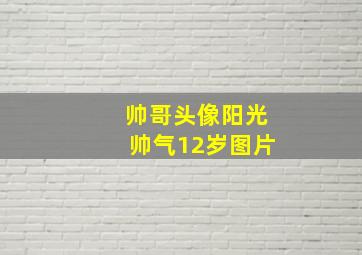 帅哥头像阳光帅气12岁图片