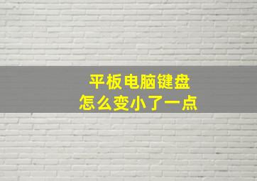 平板电脑键盘怎么变小了一点