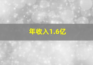 年收入1.6亿