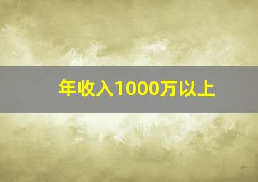 年收入1000万以上