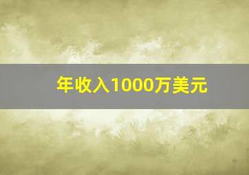 年收入1000万美元