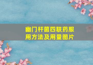 幽门杆菌四联药服用方法及用量图片