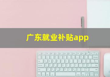 广东就业补贴app