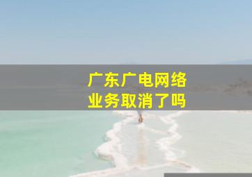 广东广电网络业务取消了吗