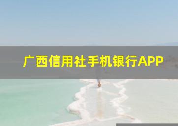 广西信用社手机银行APP