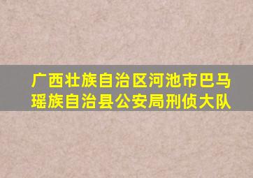 广西壮族自治区河池市巴马瑶族自治县公安局刑侦大队