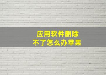 应用软件删除不了怎么办苹果