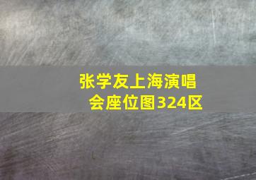 张学友上海演唱会座位图324区