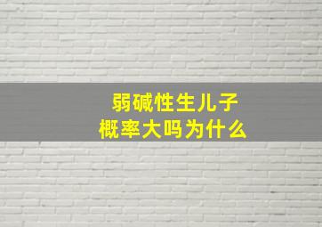 弱碱性生儿子概率大吗为什么