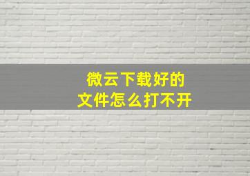 微云下载好的文件怎么打不开