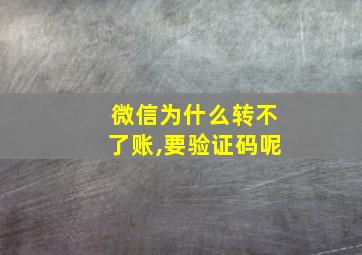 微信为什么转不了账,要验证码呢