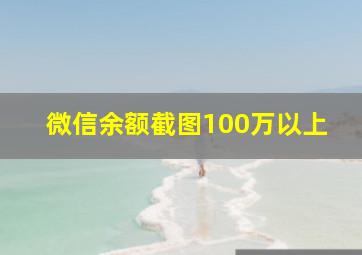 微信余额截图100万以上