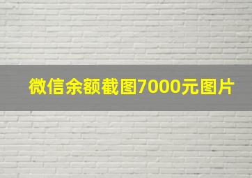 微信余额截图7000元图片