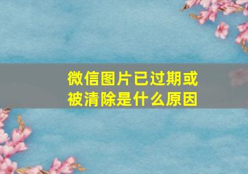 微信图片已过期或被清除是什么原因